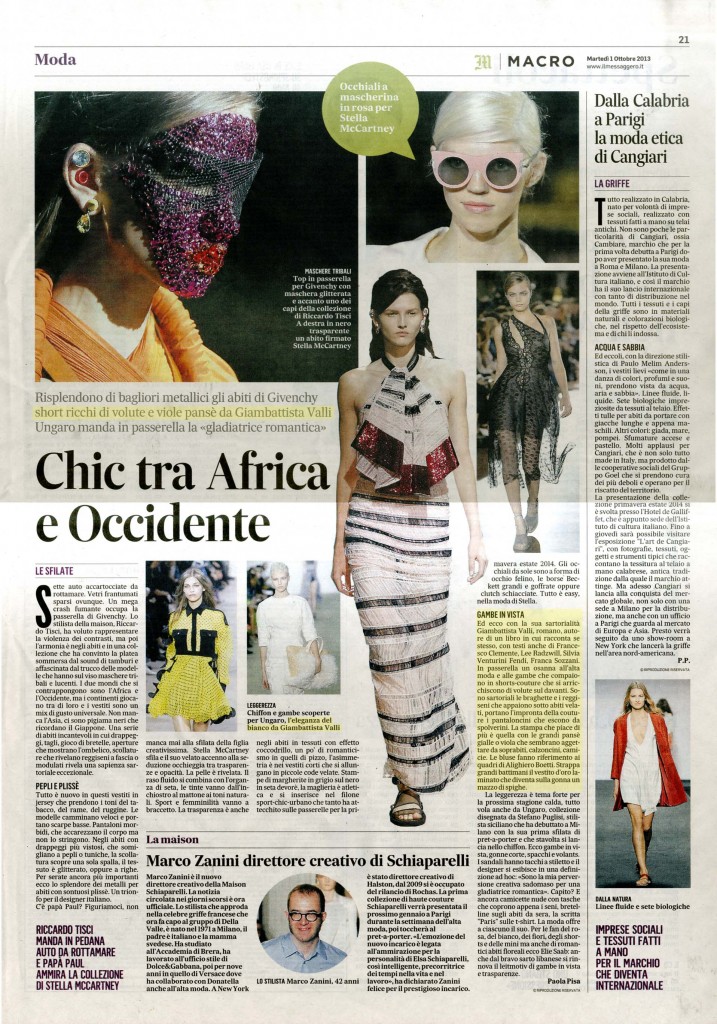 Il Messaggero 1.10.13 p.21