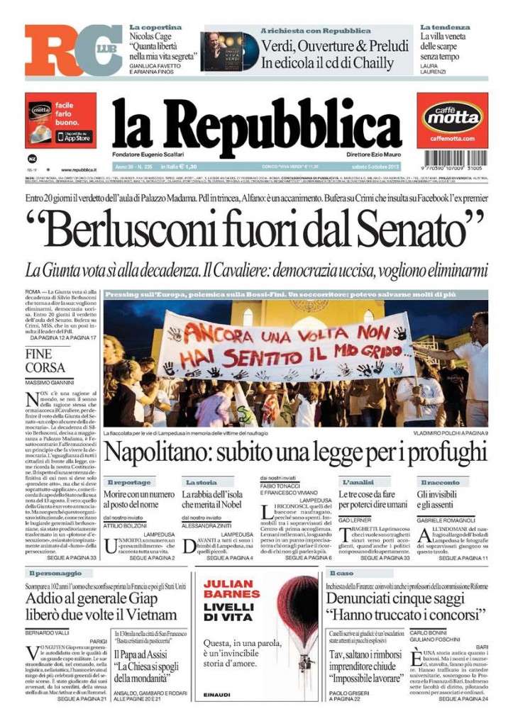 La Repubblica ITA 2013-10-5 Cover