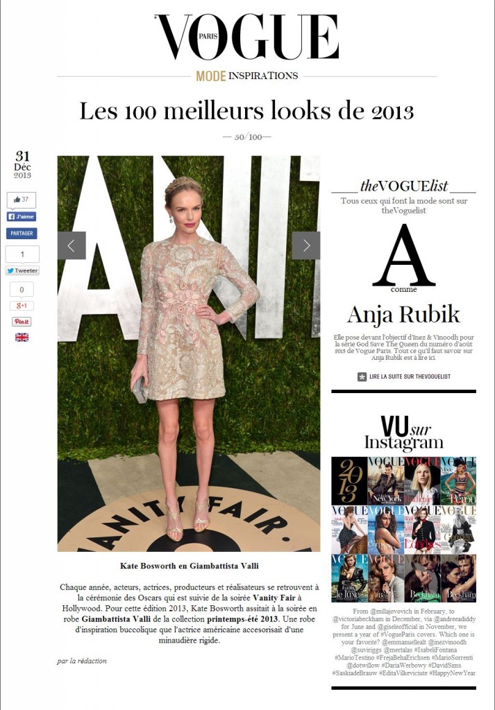 vogue.fr 31 dec 13 GIAMBATTISTA VALLI Kate Bosworth