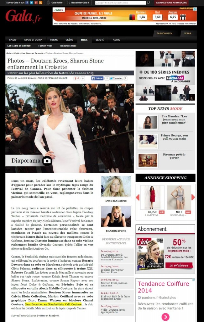 gala.fr 14 apr 14 GIAMBATTISTA VALLI Sara Forestier 1