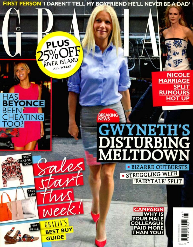 Grazia UK 2014-6-16 Cover