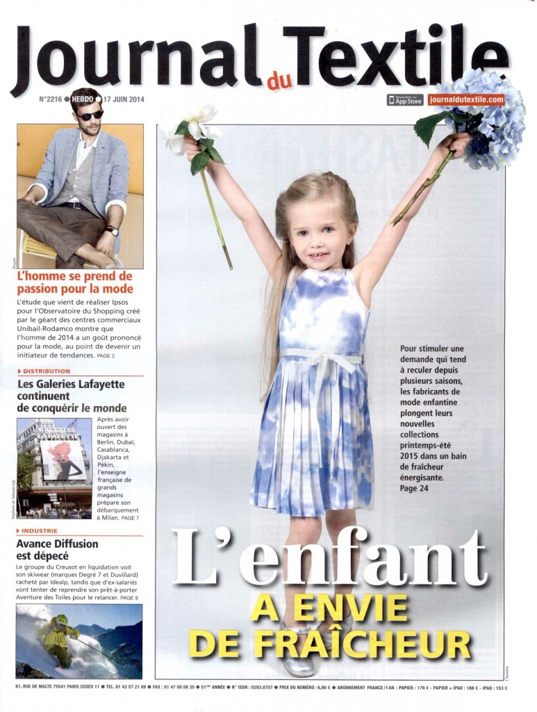JOURNAL DU TEXTILE 17 jun 14 GIAMBATTISTA VALLI cover