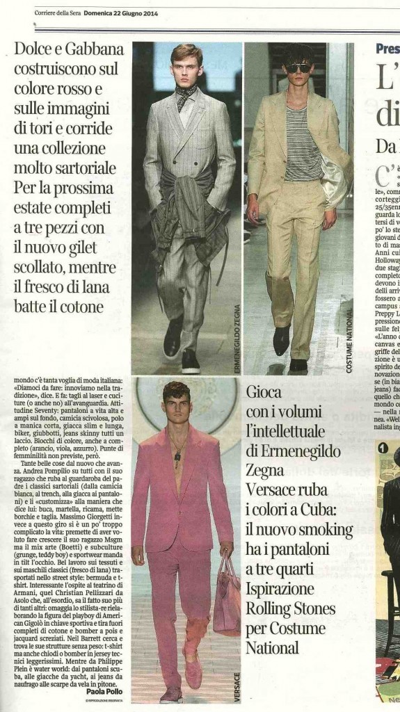 MSGM - IL CORRIERE DELLA SERA - 22.06.14