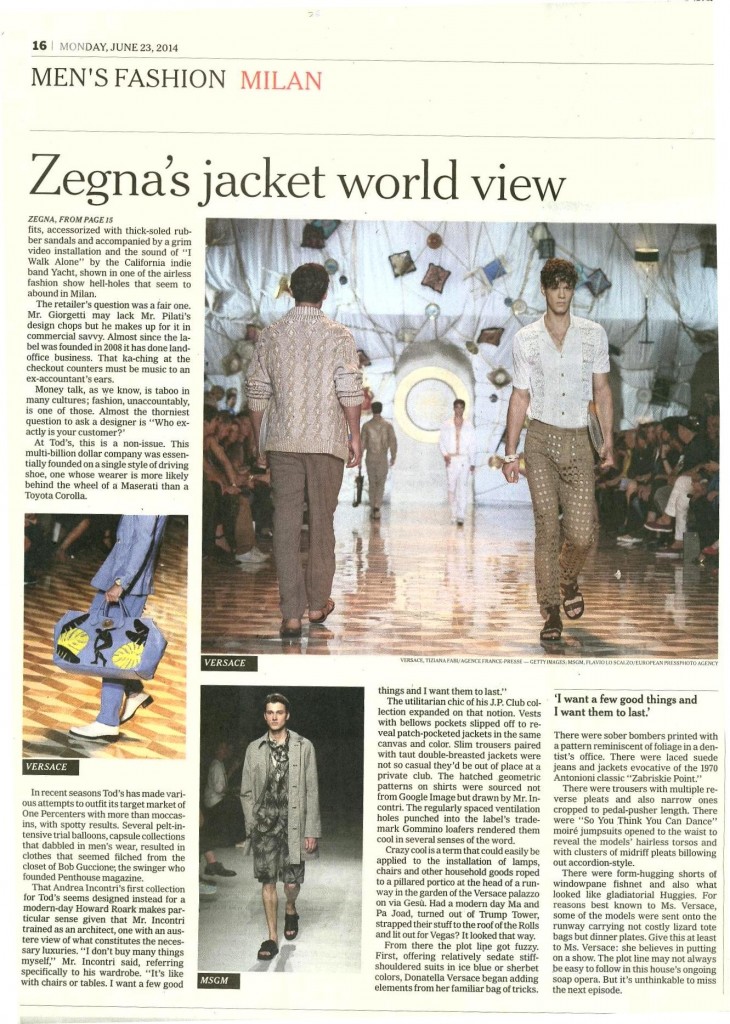 MSGM - INTERNATIONAL NEW YORK TIMES - 23 GIUGNO 2014 (2)