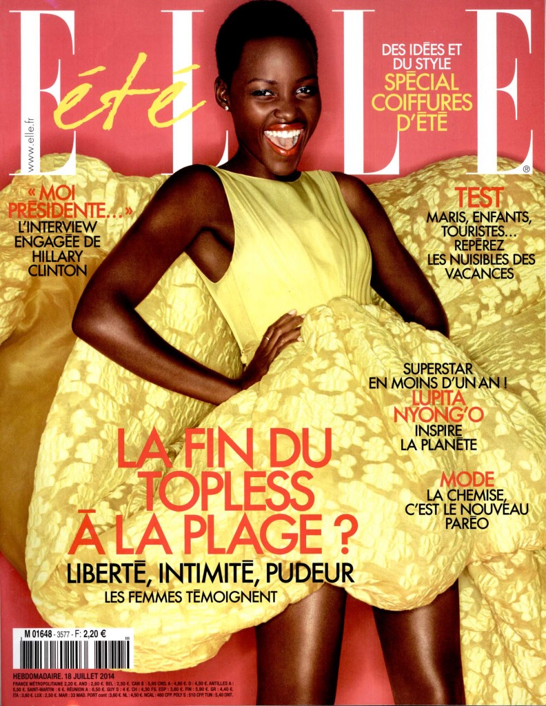 ELLE 18 jul 14 GIAMBATTISTA VALLI Lupita Nyong'o COVER