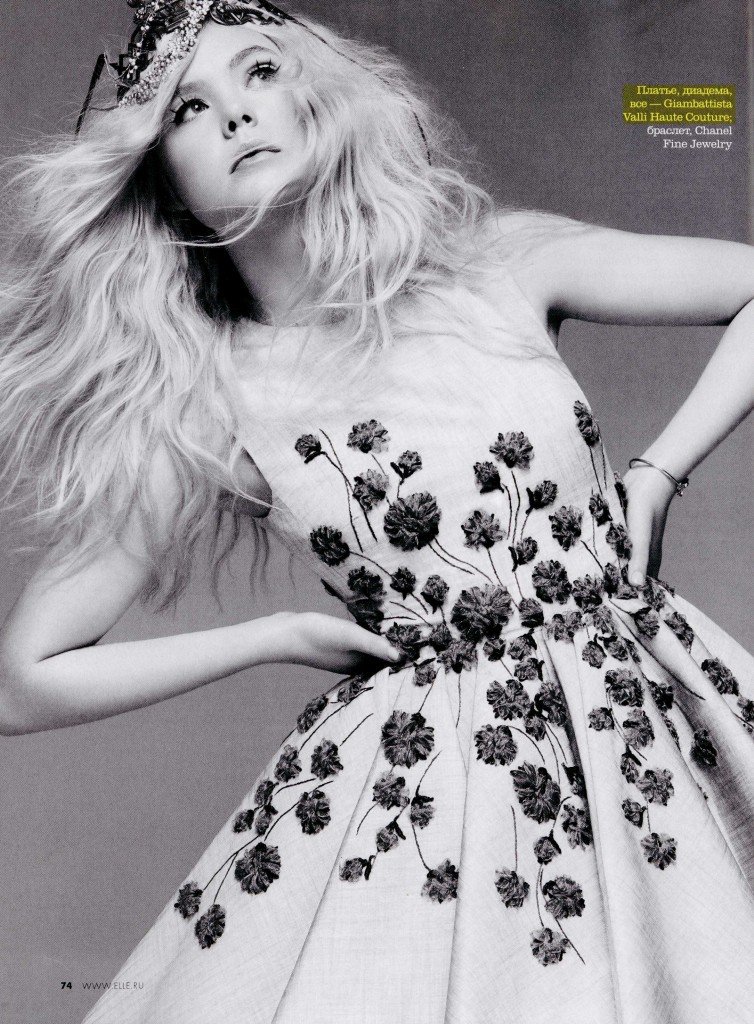 ELLE RUSSIA jul 14 GIAMBATTISTA VALLI Elle Fanning