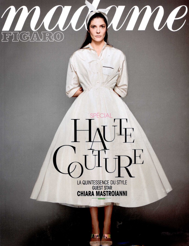 MADAME FIGARO 01 aug 14 GIAMBATTISTA VALLI COVER Chiara Mastroianni