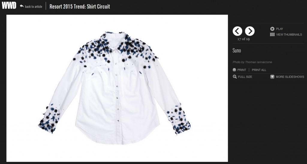 SUNO - WWD.com - August 8, 2014