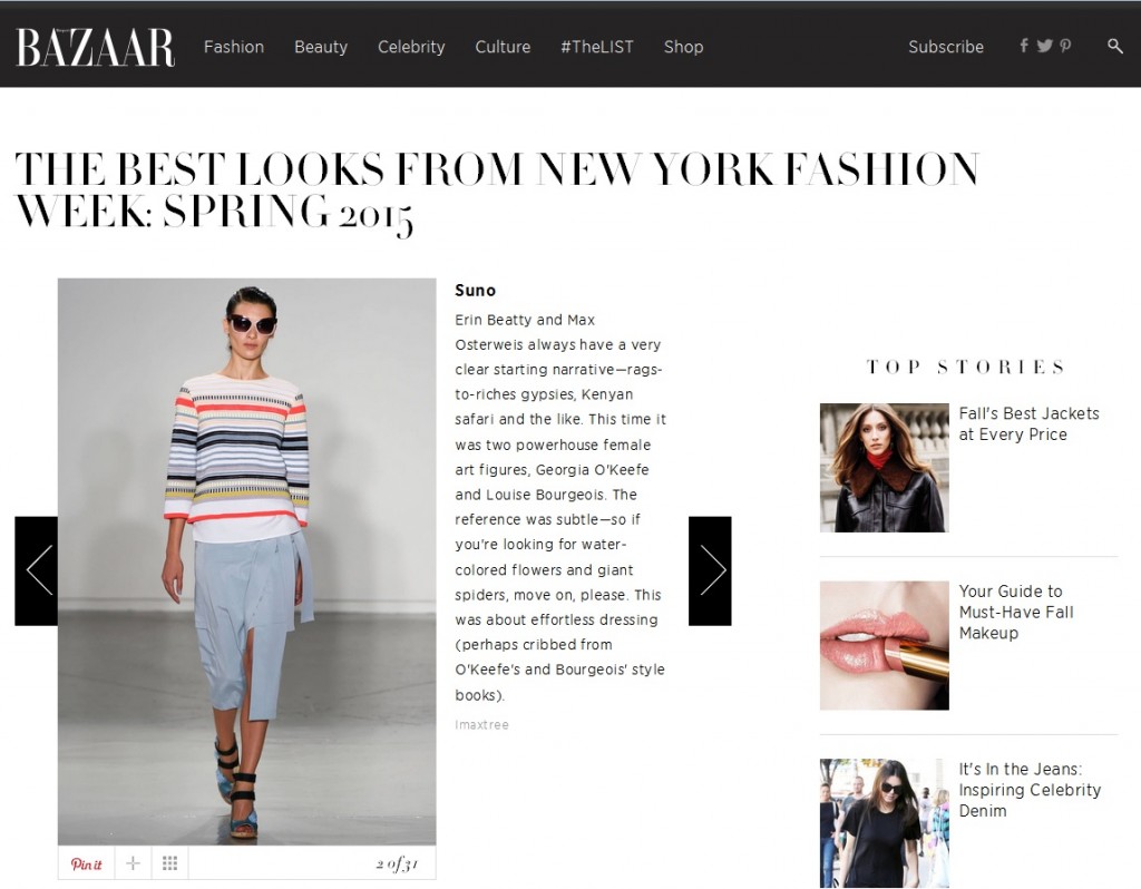 Suno - HarpersBazaar.com - September 6, 2014