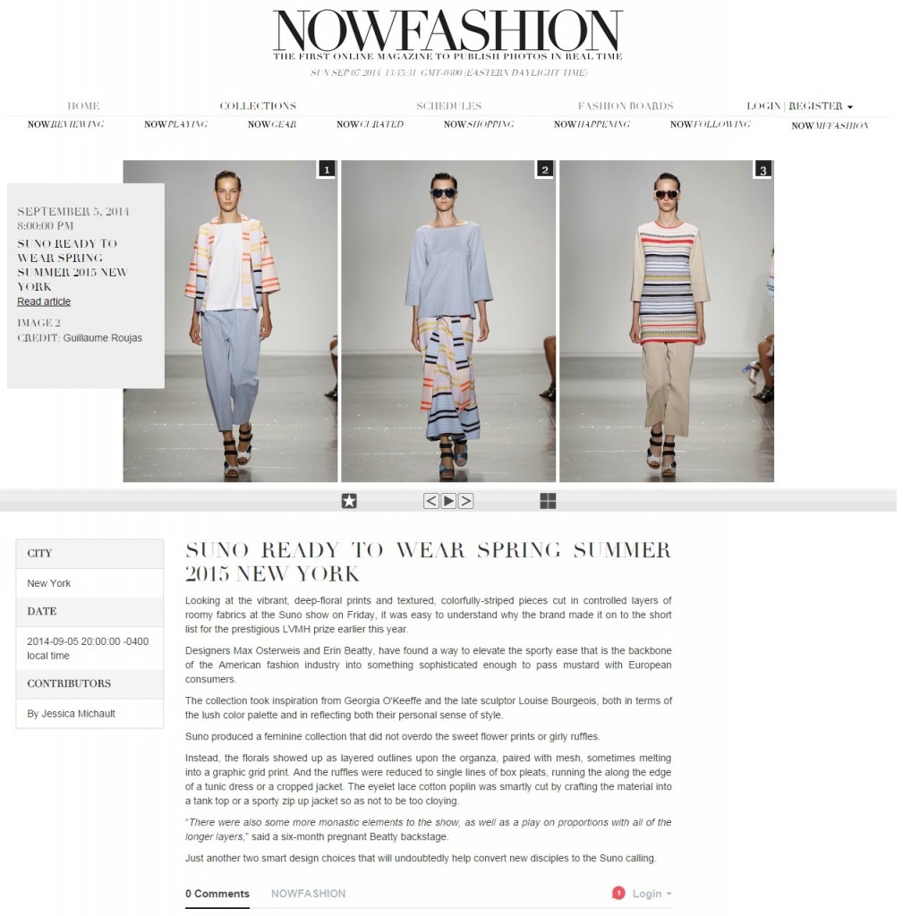 Suno - NowFashion - September 6, 2014