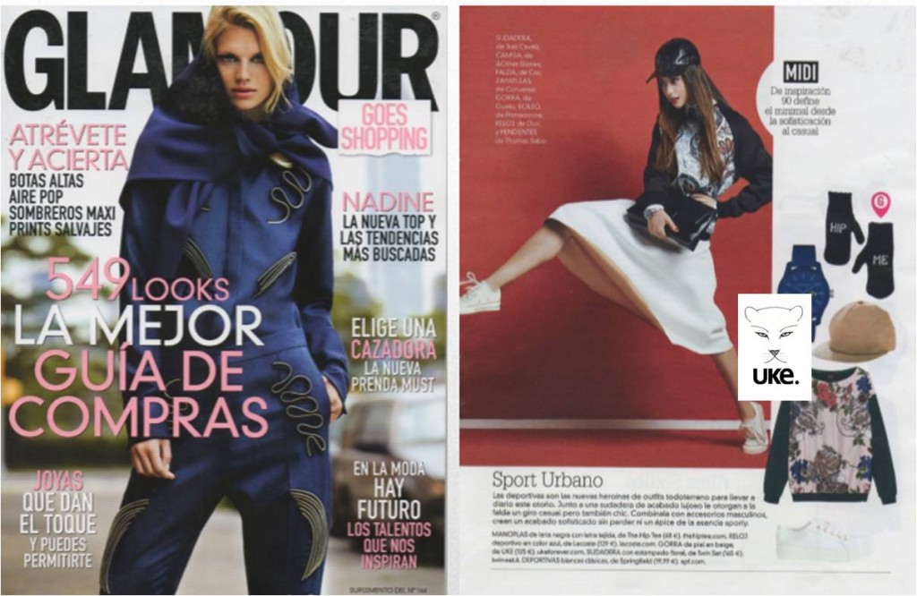 uke leather cap in pale pink at glamour spain, oct 2014