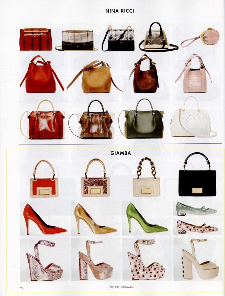 L'OFFICIEL 1000 MODELES Accessoires ss15 GIAMBA