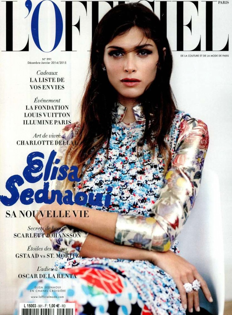 L'OFFICIEL FRANCE, DECEMBER 2014 cover