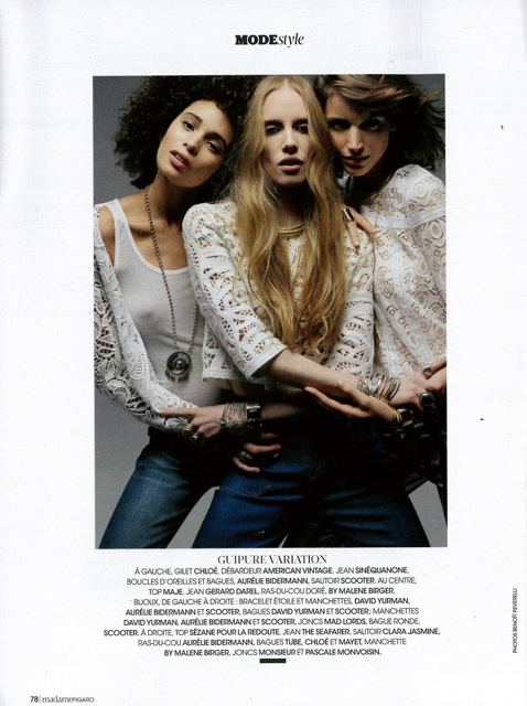 MADAME FIGARO DATED JANUARY 30TH-31ST 2015 Cécile Martin