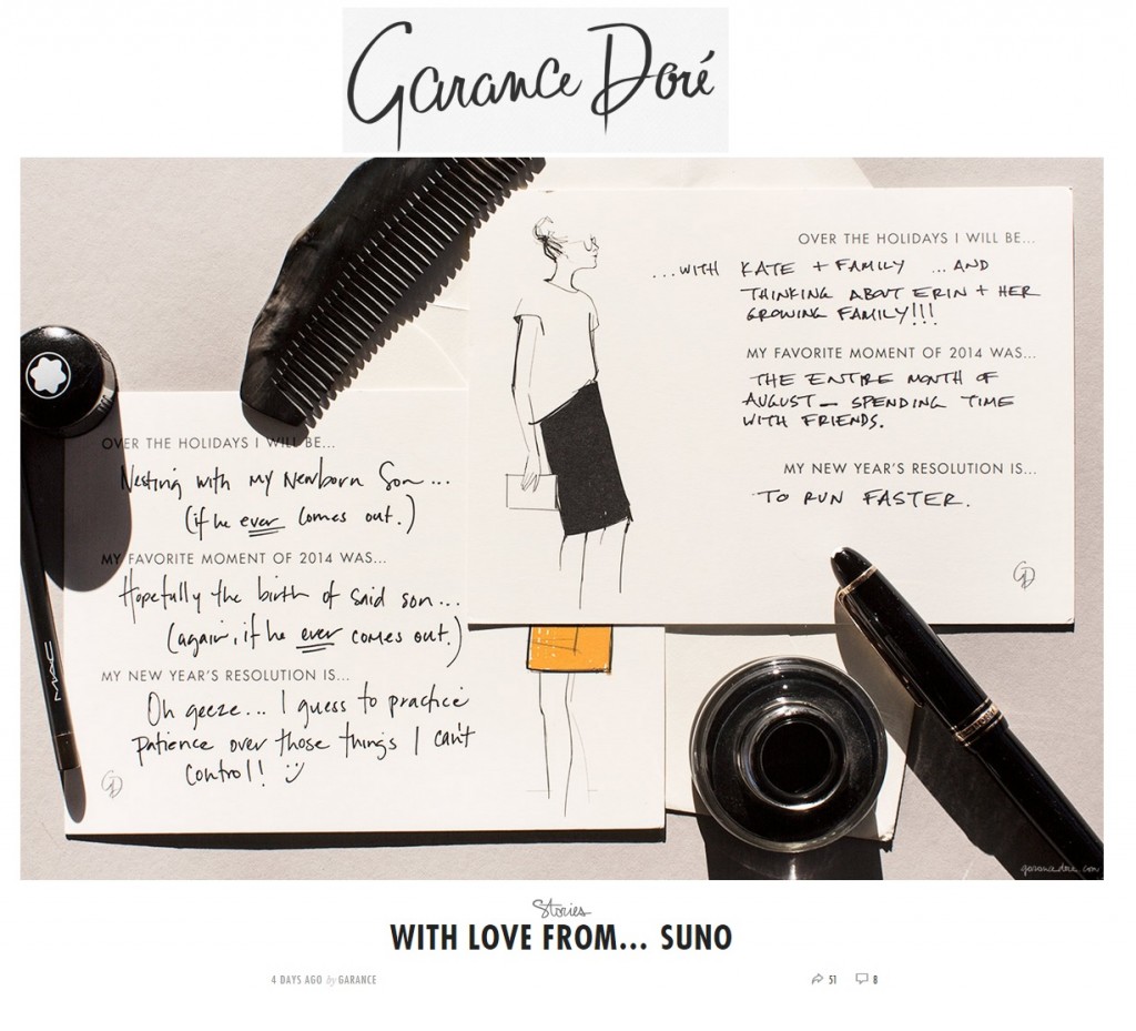 Suno - GaranceDore.fr - January 1, 2015