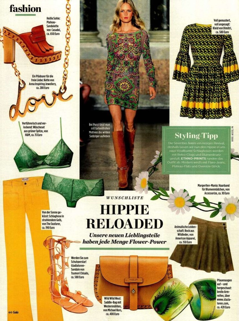 GALA DEUTSCHLAND DATED FEBRUARY 26TH 2015 Veronique Tristram