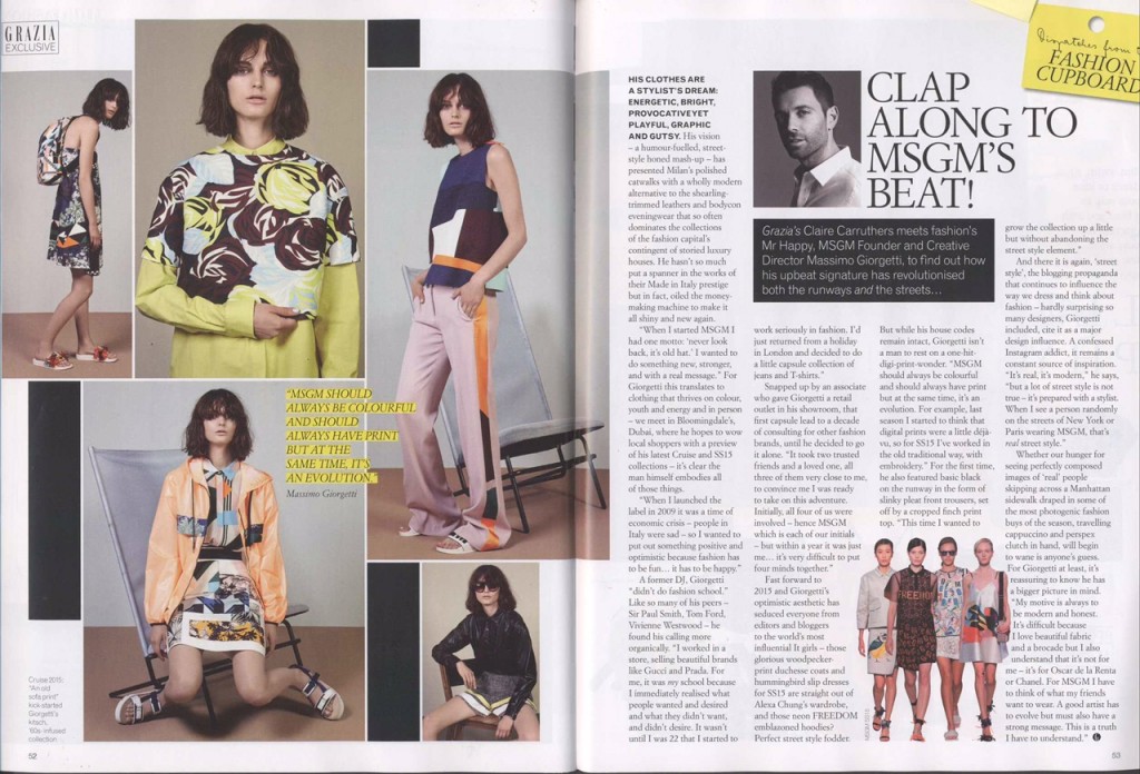 MSGM - GRAZIA - 14JAN15