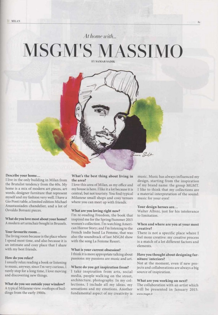 MSGM - L'OFFICIEL LIVING ENG - DEC-JAN15