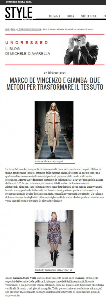 Style.corriere.it 27.02.15