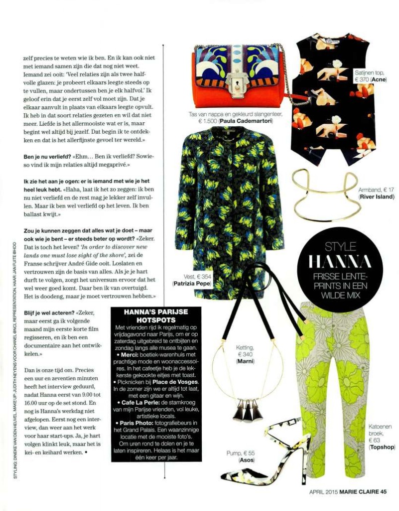 Marie Claire BEL - Vlaamse Editie 2015-4-1 pag 45