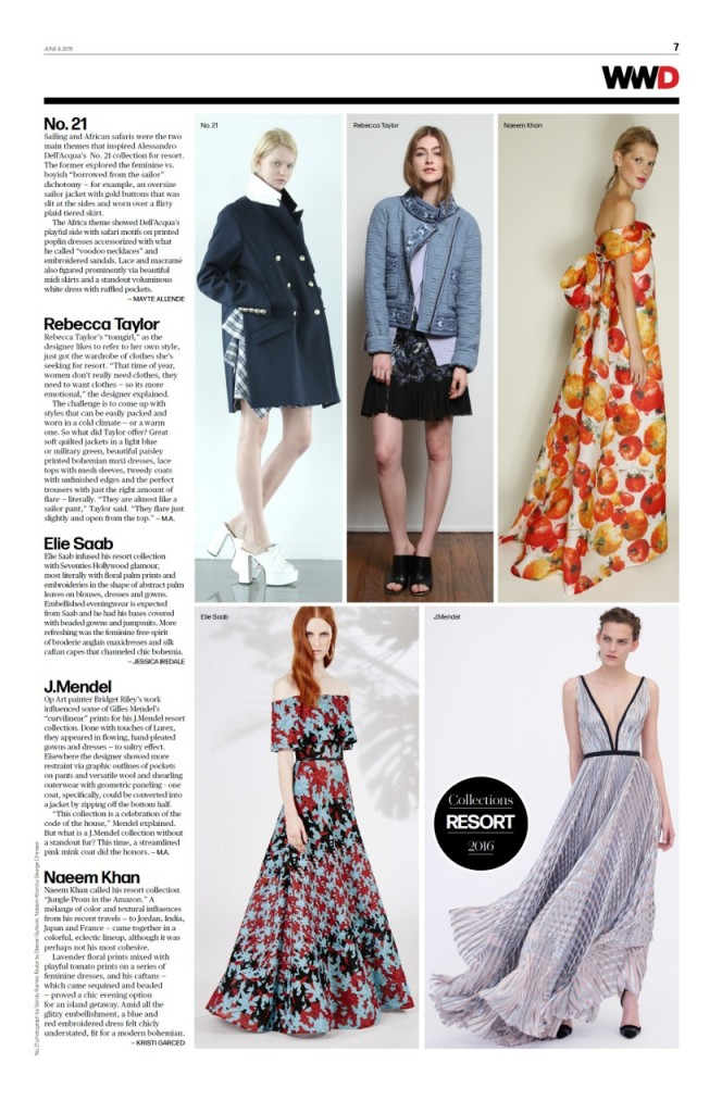 Women's Wear Daily 6.9.15 Pg 7