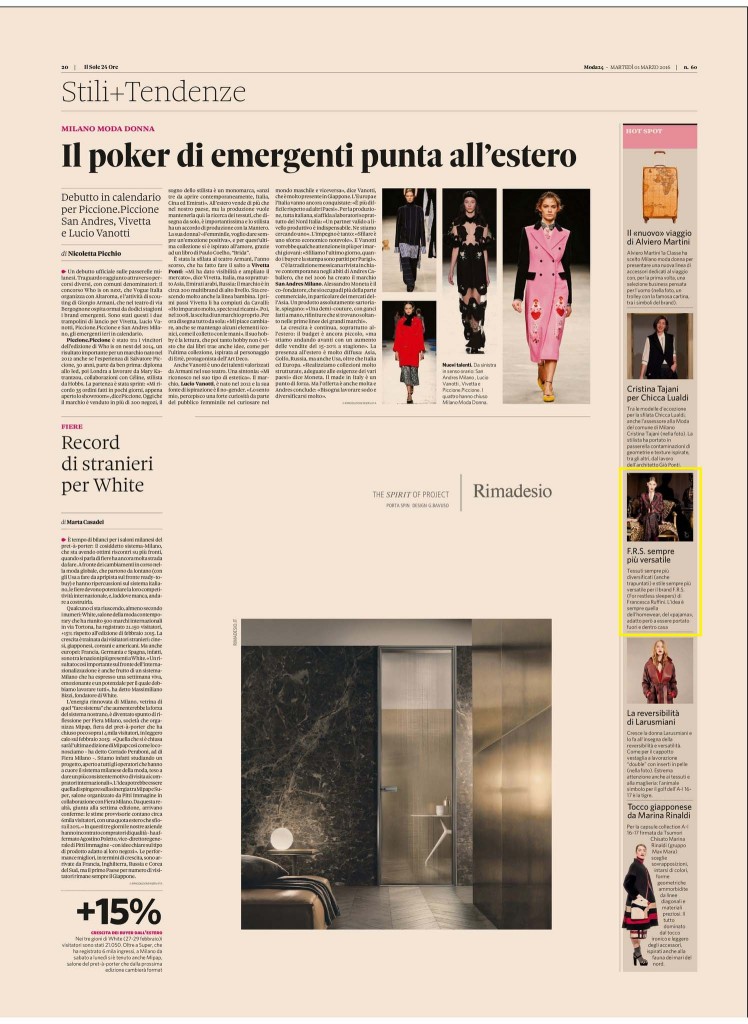 Il Sole 24 Ore 1.03.16 p.20