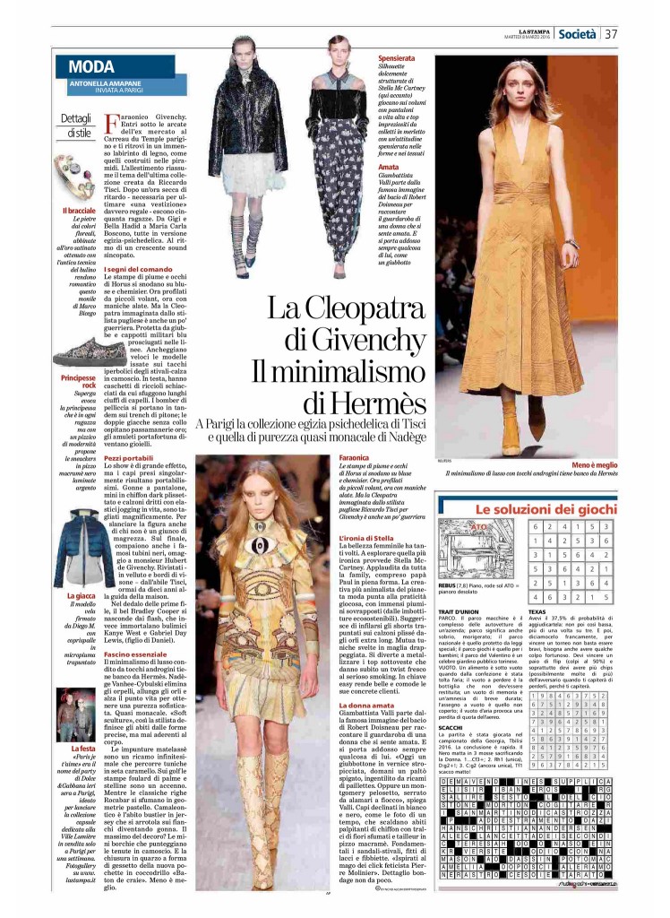 La Stampa 8.03.16 p.37