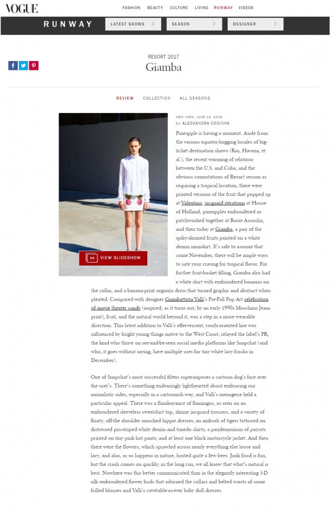 Vogue.com - 6.14.16