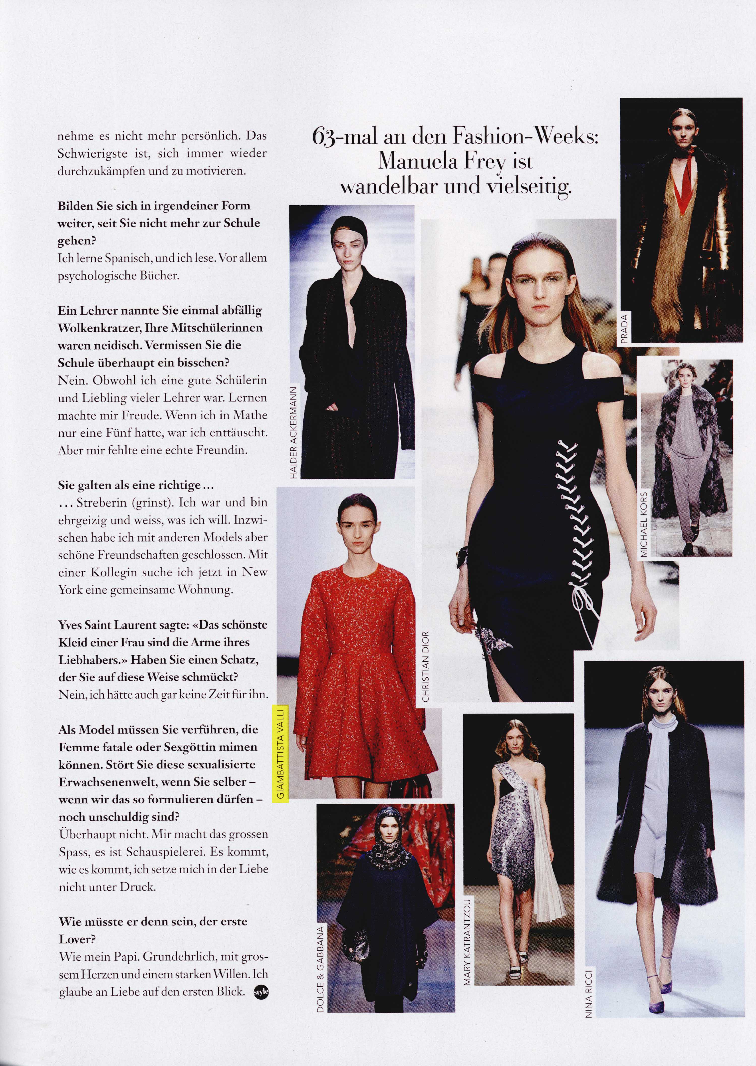 Giambattista Valli on Schweizer Illustrierter Style Switzerland ...