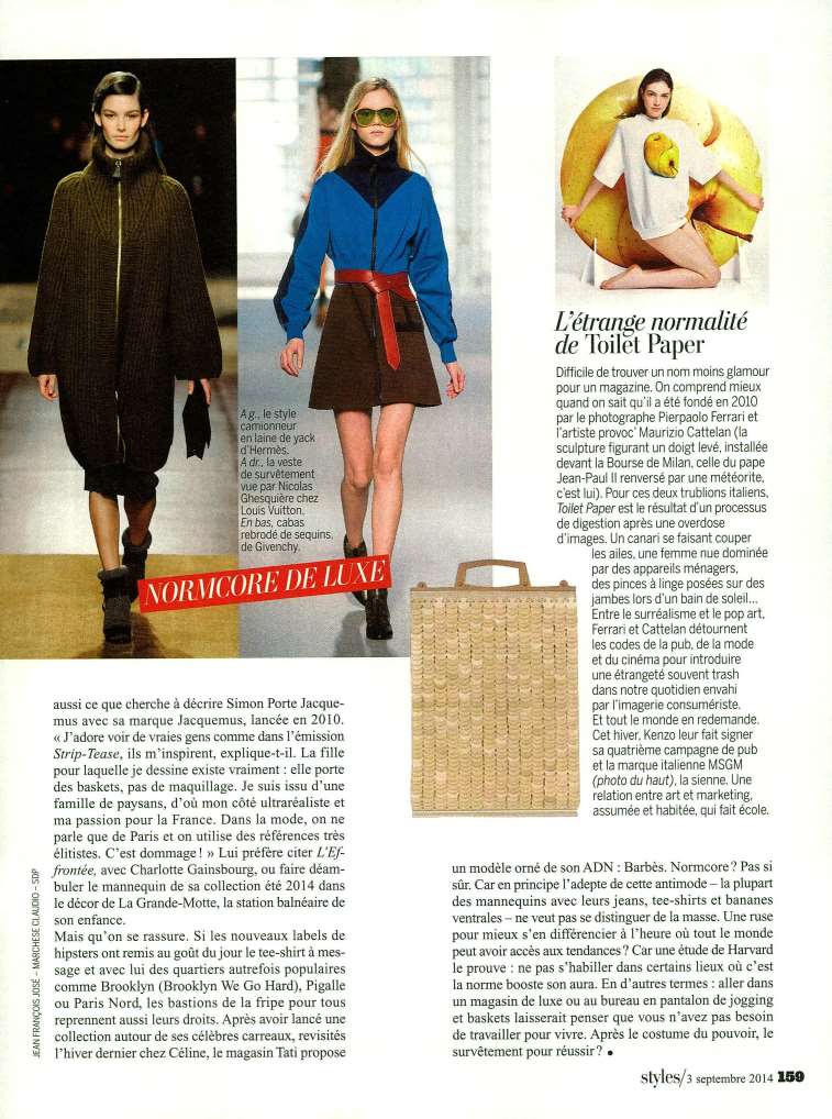 MSGM in L'express S France, September 2014 | Riccardo Grassi ...